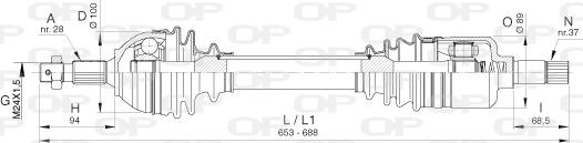 Open Parts DRS6387.00 - Albero motore/Semiasse www.autoricambit.com