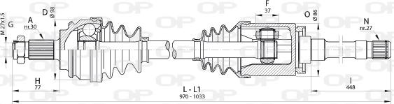 Open Parts DRS6339.00 - Albero motore/Semiasse www.autoricambit.com