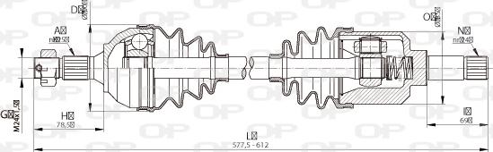 Open Parts DRS6333.00 - Albero motore/Semiasse www.autoricambit.com