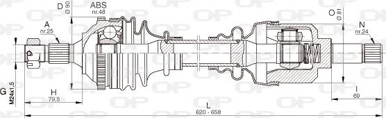 Open Parts DRS6329.00 - Albero motore/Semiasse www.autoricambit.com