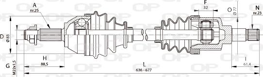 Open Parts DRS6321.00 - Albero motore/Semiasse www.autoricambit.com