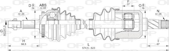 Open Parts DRS6327.00 - Albero motore/Semiasse www.autoricambit.com