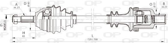 Open Parts DRS6370.00 - Albero motore/Semiasse www.autoricambit.com