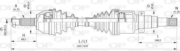 Open Parts DRS6373.00 - Albero motore/Semiasse www.autoricambit.com