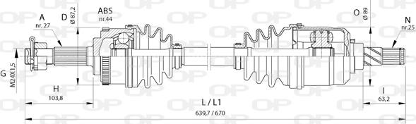 Open Parts DRS6377.00 - Albero motore/Semiasse www.autoricambit.com