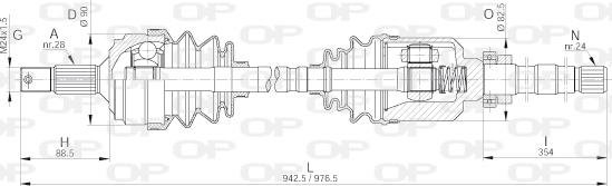 Open Parts DRS6249.00 - Albero motore/Semiasse www.autoricambit.com