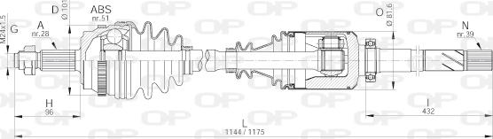 Open Parts DRS6240.00 - Albero motore/Semiasse www.autoricambit.com