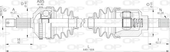 Open Parts DRS6243.00 - Albero motore/Semiasse www.autoricambit.com