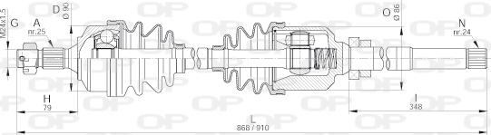 Open Parts DRS6247.00 - Albero motore/Semiasse www.autoricambit.com