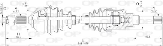 Open Parts DRS6259.00 - Albero motore/Semiasse www.autoricambit.com