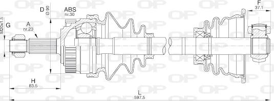 Open Parts DRS6250.00 - Albero motore/Semiasse www.autoricambit.com