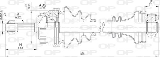 Open Parts DRS6251.00 - Albero motore/Semiasse www.autoricambit.com