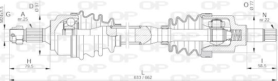 Open Parts DRS6257.00 - Albero motore/Semiasse www.autoricambit.com
