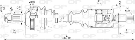 Open Parts DRS6267.00 - Albero motore/Semiasse www.autoricambit.com