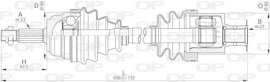 Open Parts DRS6204.00 - Albero motore/Semiasse www.autoricambit.com