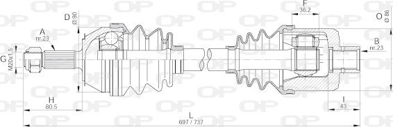 Open Parts DRS6205.00 - Albero motore/Semiasse www.autoricambit.com