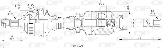 Open Parts DRS6201.00 - Albero motore/Semiasse www.autoricambit.com