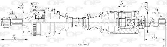 Open Parts DRS6214.00 - Albero motore/Semiasse www.autoricambit.com