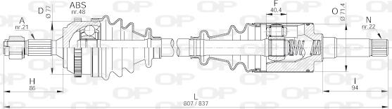 Open Parts DRS6215.00 - Albero motore/Semiasse www.autoricambit.com