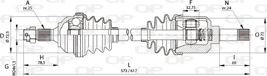 Open Parts DRS6218.00 - Albero motore/Semiasse www.autoricambit.com