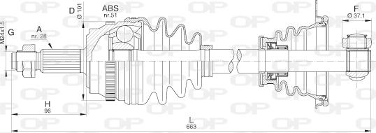 Open Parts DRS6212.00 - Albero motore/Semiasse www.autoricambit.com