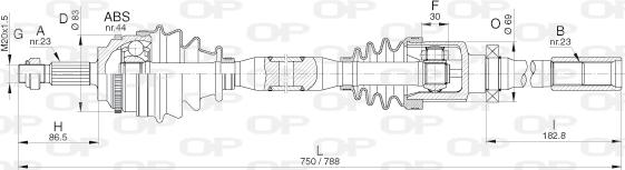 Open Parts DRS6287.00 - Albero motore/Semiasse www.autoricambit.com