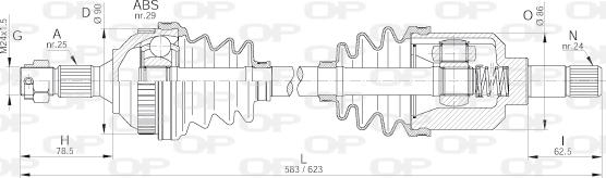 Open Parts DRS6235.00 - Albero motore/Semiasse www.autoricambit.com