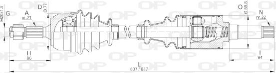 Open Parts DRS6233.00 - Albero motore/Semiasse www.autoricambit.com