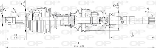 Open Parts DRS6229.00 - Albero motore/Semiasse www.autoricambit.com