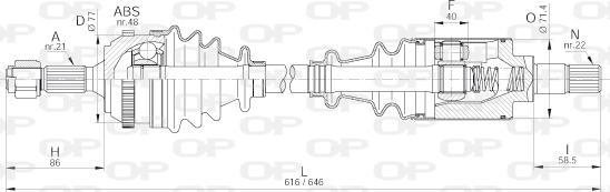 Open Parts DRS6224.00 - Albero motore/Semiasse www.autoricambit.com