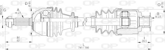 Open Parts DRS6225.00 - Albero motore/Semiasse www.autoricambit.com