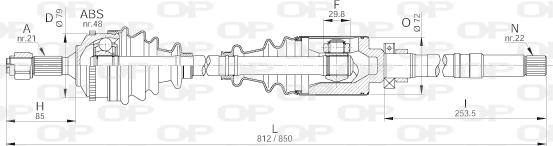 Open Parts DRS6223.00 - Albero motore/Semiasse www.autoricambit.com