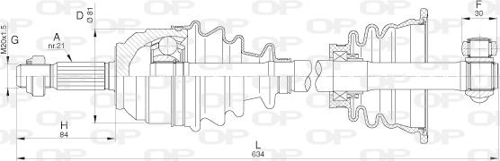 Open Parts DRS6279.00 - Albero motore/Semiasse www.autoricambit.com