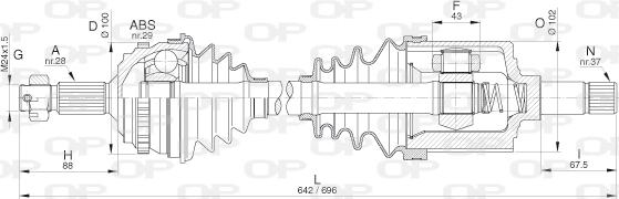 Open Parts DRS6274.00 - Albero motore/Semiasse www.autoricambit.com