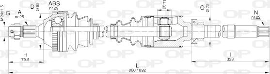 Open Parts DRS6271.00 - Albero motore/Semiasse www.autoricambit.com