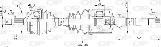 Open Parts DRS6273.00 - Albero motore/Semiasse www.autoricambit.com