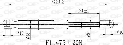 Open Parts GSR6495.00 - Ammortizatore pneumatico, Cofano bagagli /vano carico www.autoricambit.com