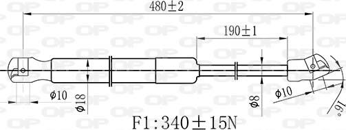 Open Parts GSR6433.00 - Ammortizatore pneumatico, Cofano bagagli /vano carico www.autoricambit.com