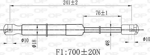 Open Parts GSR6525.00 - Ammortizzatore pneumatico, Cofano motore www.autoricambit.com