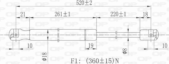 Open Parts GSR6063.00 - Ammortizatore pneumatico, Cofano bagagli /vano carico www.autoricambit.com