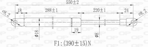 Open Parts GSR6012.00 - Ammortizatore pneumatico, Cofano bagagli /vano carico www.autoricambit.com