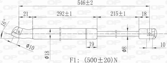 Open Parts GSR6145.00 - Ammortizatore pneumatico, Cofano bagagli /vano carico www.autoricambit.com