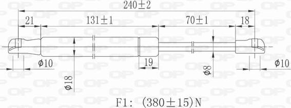 Open Parts GSR6176.00 - Ammortizatore pneumatico, Cofano bagagli /vano carico www.autoricambit.com