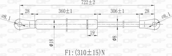 Open Parts GSR6324.00 - Ammortizzatore pneumatico, Cofano motore www.autoricambit.com