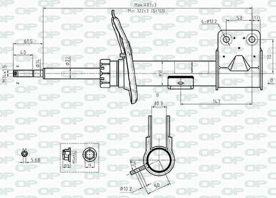 Open Parts SAB8481.31 - Ammortizzatore www.autoricambit.com