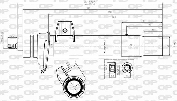 Open Parts SAB8643.31 - Ammortizzatore www.autoricambit.com