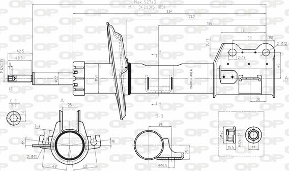 Open Parts SAB8080.31 - Ammortizzatore www.autoricambit.com