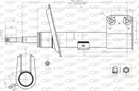 Open Parts SAB8166.31 - Ammortizzatore www.autoricambit.com