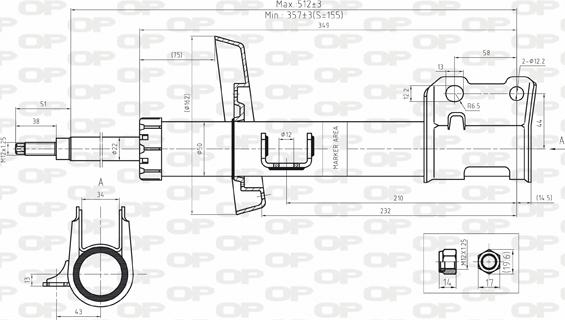 Open Parts SAB8113.31 - Ammortizzatore www.autoricambit.com