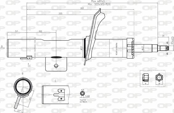 Open Parts SAB8184.31 - Ammortizzatore www.autoricambit.com